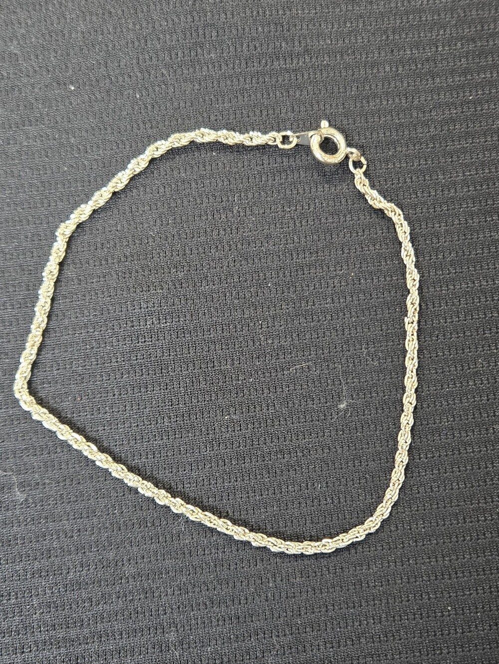 Silver Rope Chain Anklet - Women's Jewelry